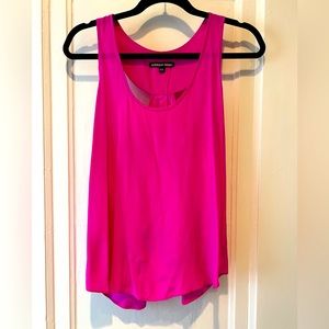 Addison heart hot pink silk tank top XS